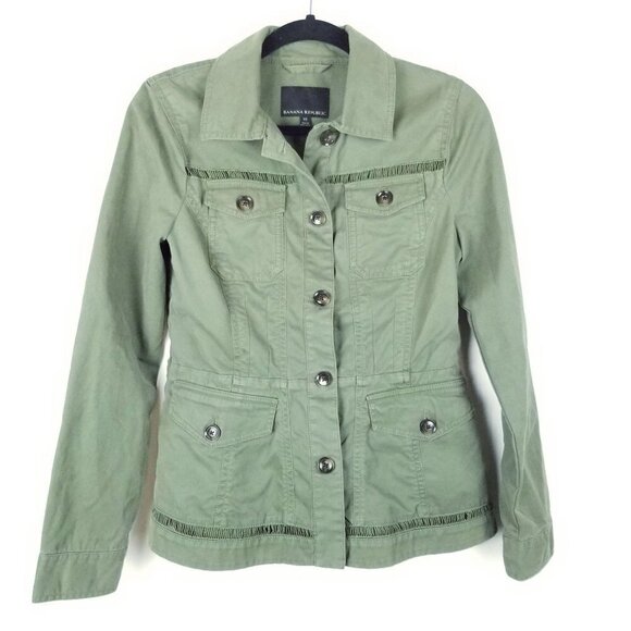 Banana Republic XS Olive Green‎ Utility Jacket - Picture 1 of 10